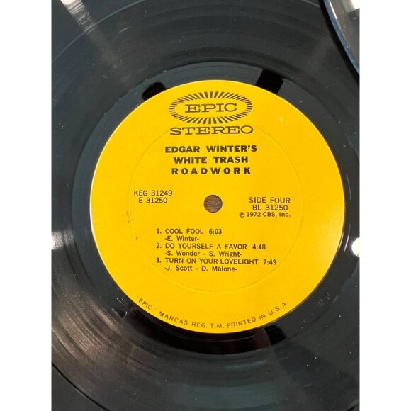 Edgar Winters White Trash "Roadwork" Vinyl Record Set 1972  KEG 31249 E 31250 - Picture 5 of 8